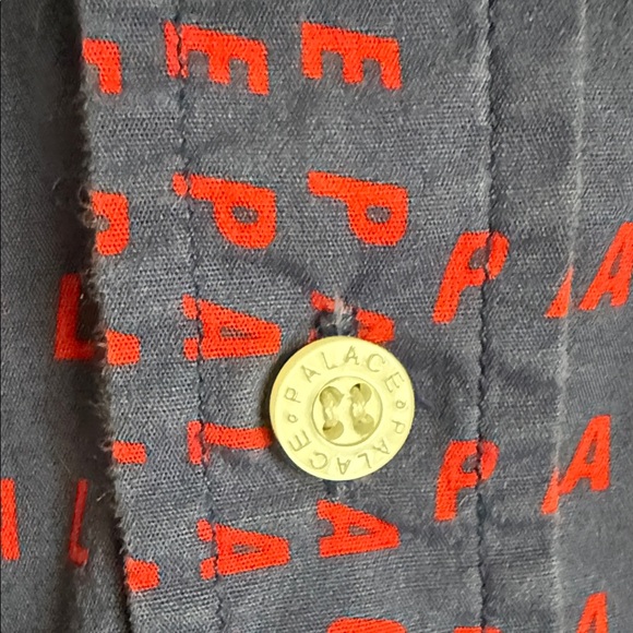 PALACE Men's Shirt in Navy and Red Palace written Checkered Pattern XL - Picture 4 of 5
